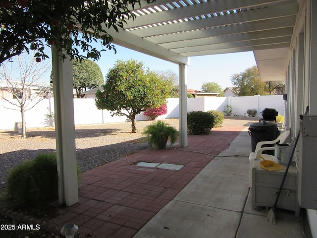 view of patio / terrace with a pergola