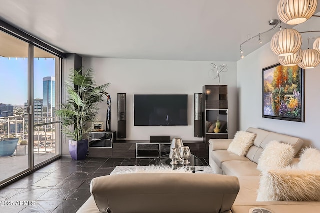 207 W Clarendon Ave Unit G18, Phoenix, AZ 85013 - living area with a wall of windows and track lighting
