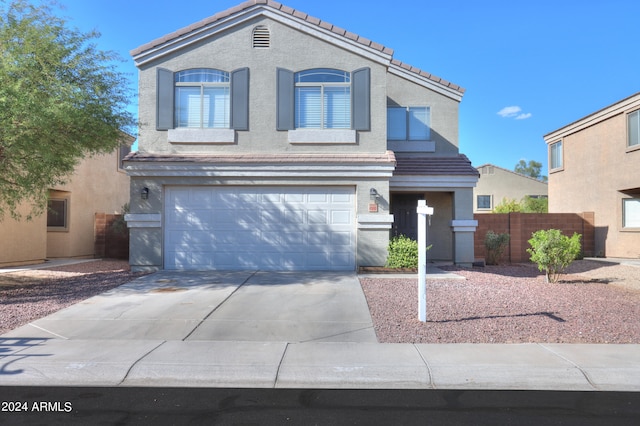 view of front of house featuring a garage