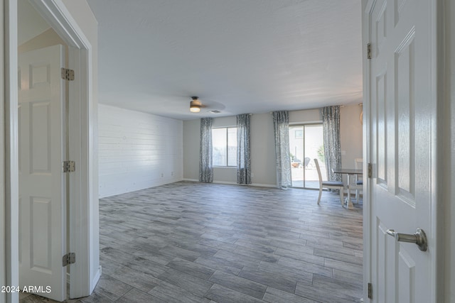 unfurnished room with light hardwood / wood-style floors