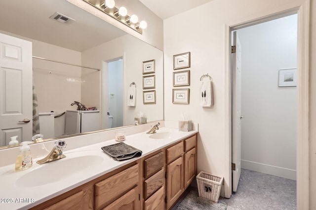 bathroom featuring vanity