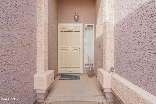 view of doorway to property