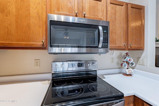 kitchen with appliances with stainless steel finishes