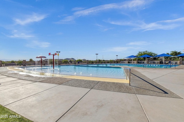 view of pool with a patio area