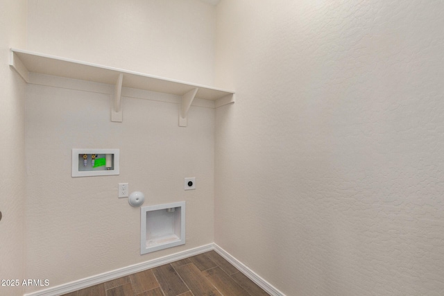 laundry room featuring hookup for a gas dryer, electric dryer hookup, and washer hookup