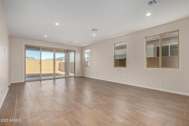 empty room featuring light wood-type flooring