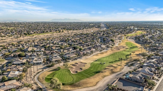 bird's eye view featuring a mountain view