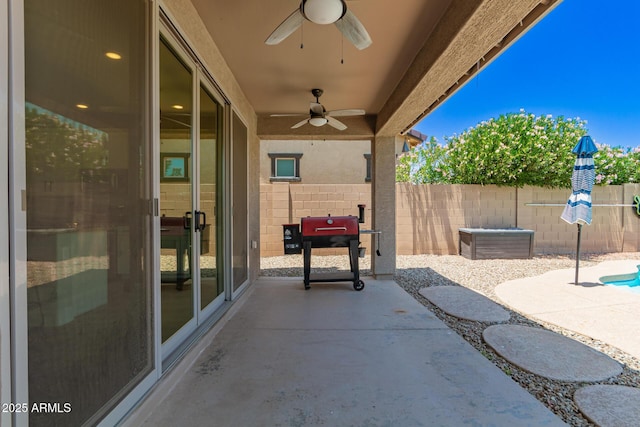 7858 W Fetlock Trl, Peoria, AZ 85383 - view of patio / terrace featuring ceiling fan
