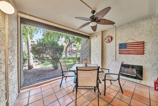 7625 E Camelback Rd Unit B138, Scottsdale, AZ 85251 - view of patio / terrace with a ceiling fan and outdoor dining space