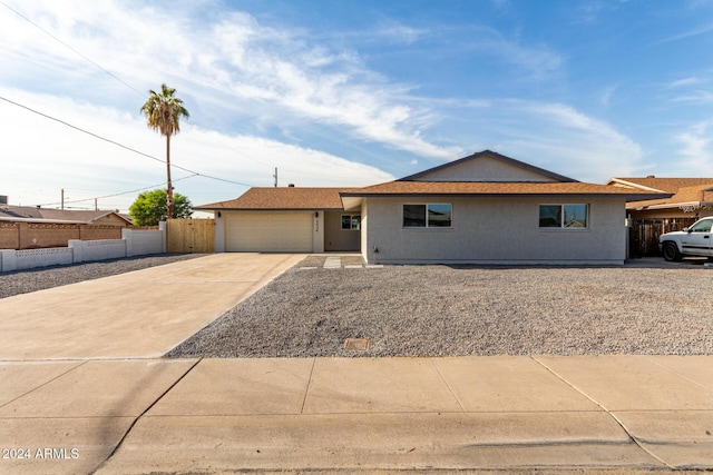 view of single story home