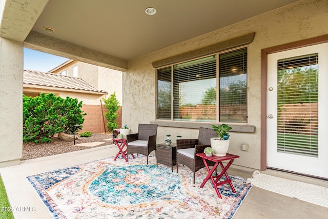 view of patio with fence