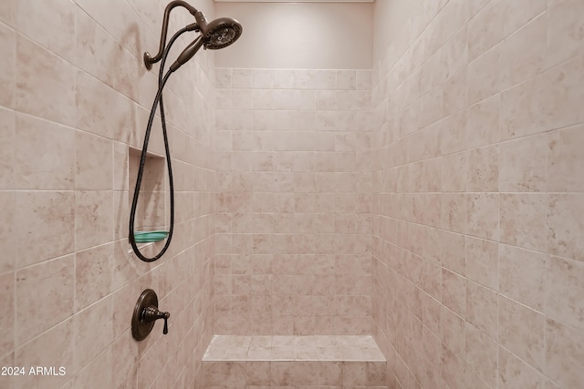 room details with a tile shower