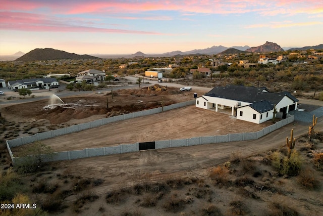 aerial view featuring a mountain view