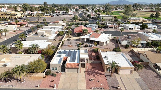 bird's eye view featuring a mountain view