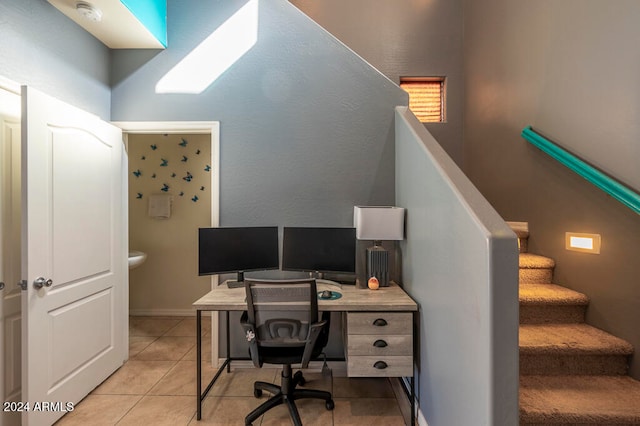 office featuring light tile patterned floors