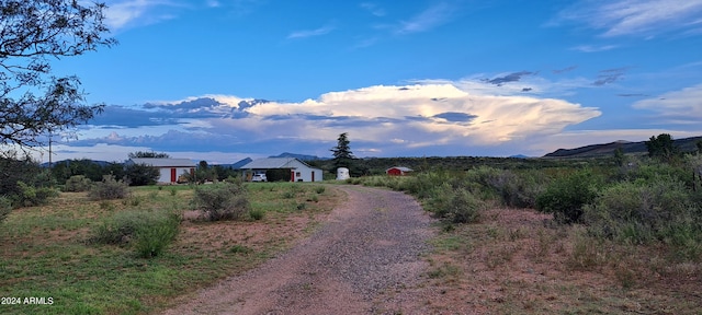 view of street featuring a mountain view