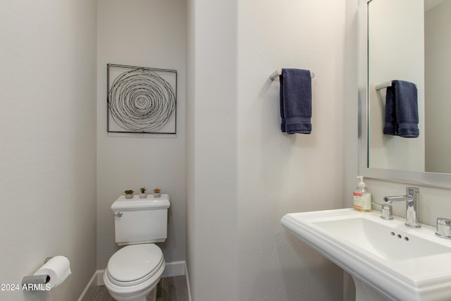 bathroom with toilet and sink