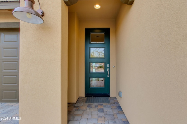 view of doorway to property