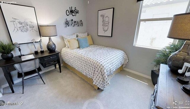 view of carpeted bedroom