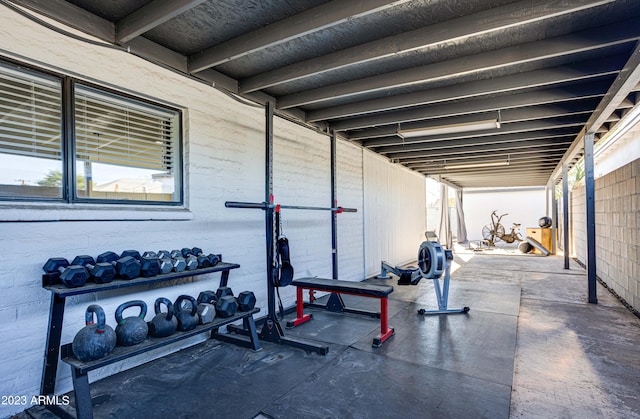 view of workout area