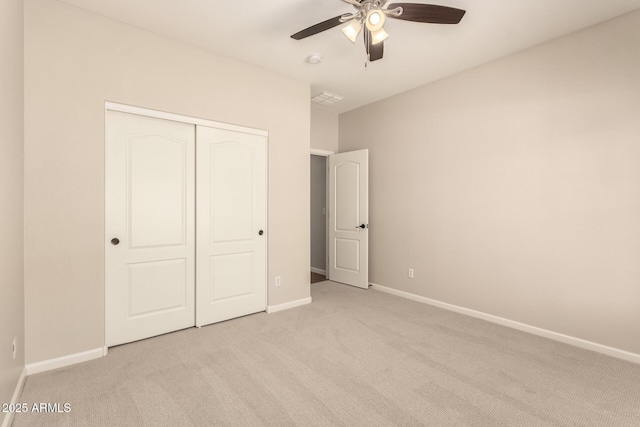 17419 W Elaine Dr, Goodyear, AZ 85338 - unfurnished bedroom featuring carpet, a closet, and ceiling fan