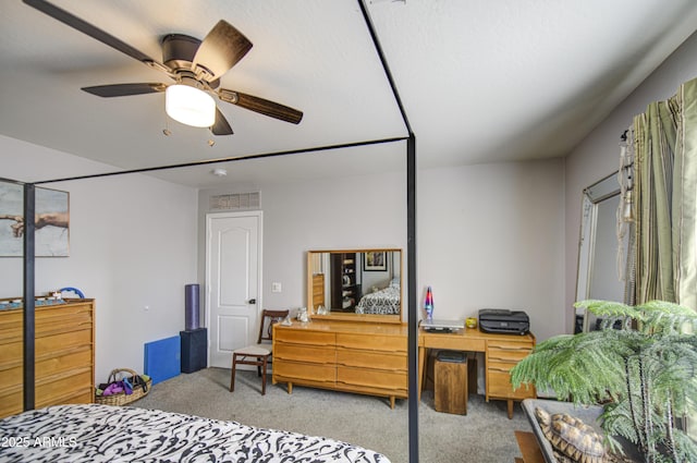 23993 N Desert Dr, Florence, AZ 85132 - carpeted bedroom featuring a desk and a ceiling fan