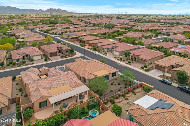 aerial view featuring a mountain view