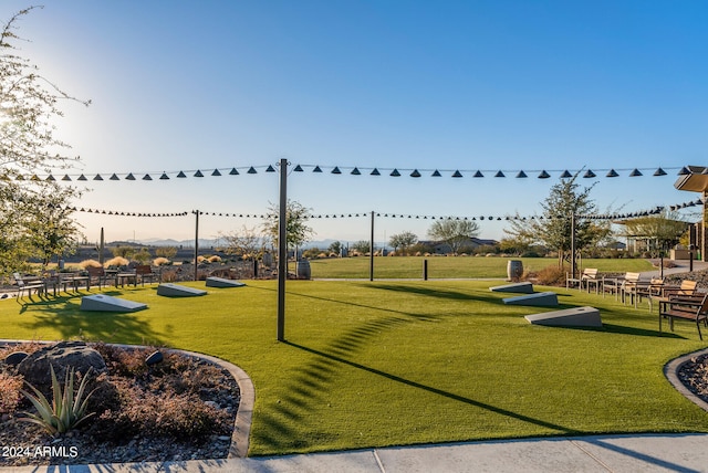 view of home's community featuring a yard