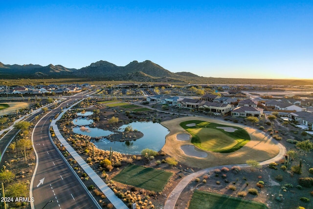 bird's eye view featuring a mountain view