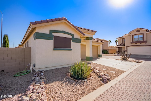 view of front of home featuring a garage