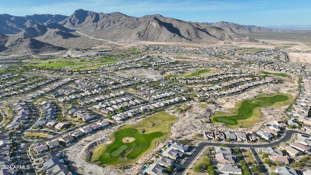 aerial view featuring a mountain view