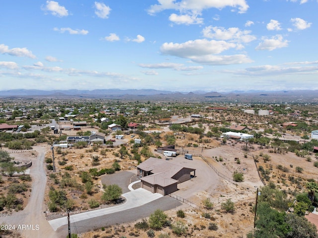 bird's eye view featuring a mountain view