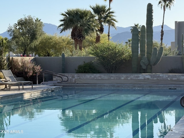 18738 E Buckskin Dr, Rio Verde, AZ 85263 - view of pool with a mountain view and fence