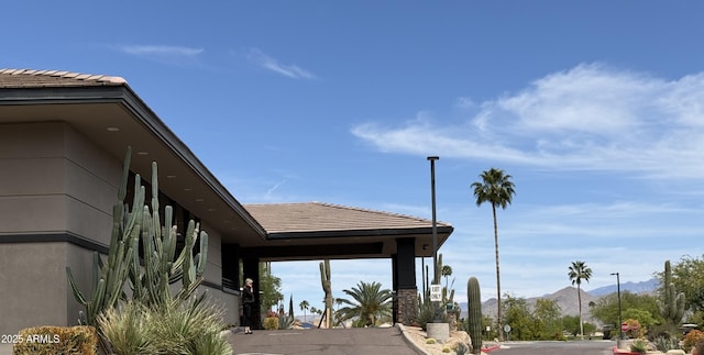 18738 E Buckskin Dr, Rio Verde, AZ 85263 - exterior view of a mountain view and a tiled roof