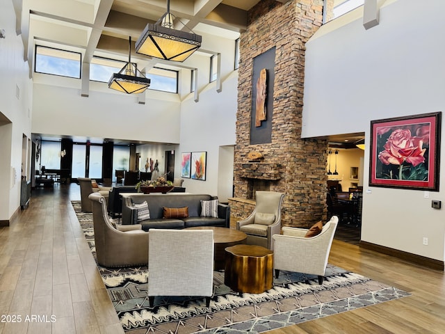 18738 E Buckskin Dr, Rio Verde, AZ 85263 - lobby with a high ceiling and beamed ceiling