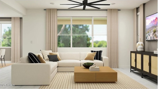 11946 W Calle De Pompas, Peoria, AZ 85383 - living room featuring ceiling fan