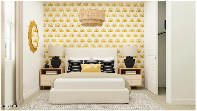 11946 W Calle De Pompas, Peoria, AZ 85383 - bedroom with baseboards and light colored carpet
