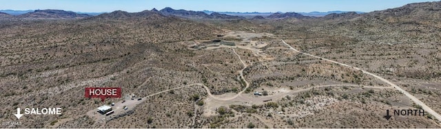 42617 Hovatter Rd, Salome, AZ 85348 - drone / aerial view featuring a mountain view and view of desert