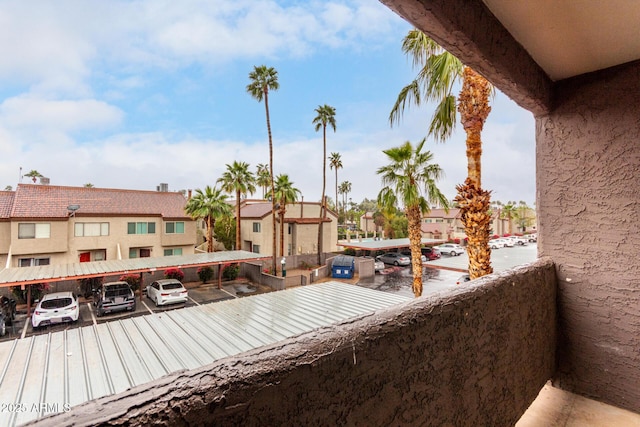 balcony featuring a residential view