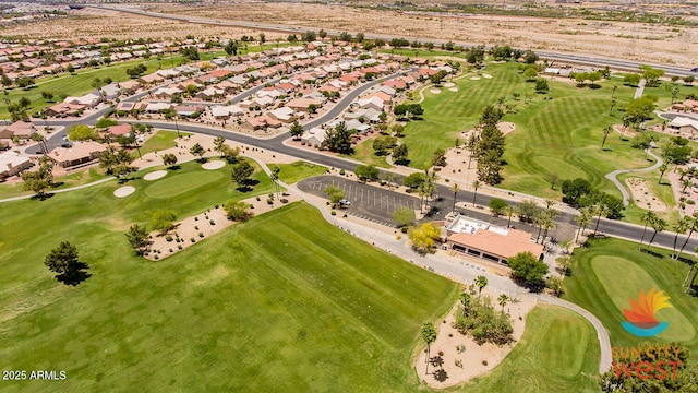 bird's eye view with a residential view