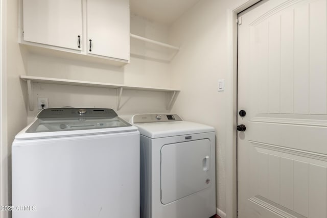 4802 W Hayward Ave, Glendale, AZ 85301 - washroom with washing machine and dryer and cabinet space