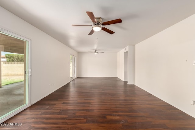 4802 W Hayward Ave, Glendale, AZ 85301 - spare room with healthy amount of natural light, dark wood finished floors, and a ceiling fan