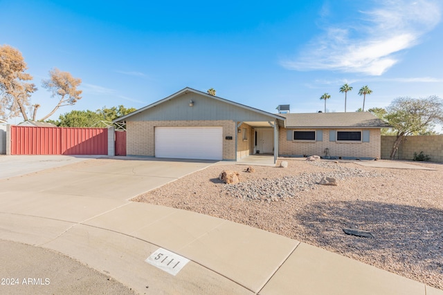 ranch-style house with a garage