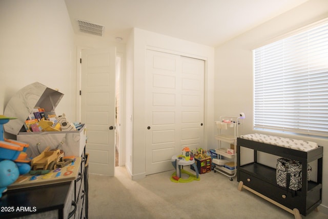 game room featuring carpet floors