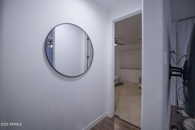 bathroom with wood finished floors