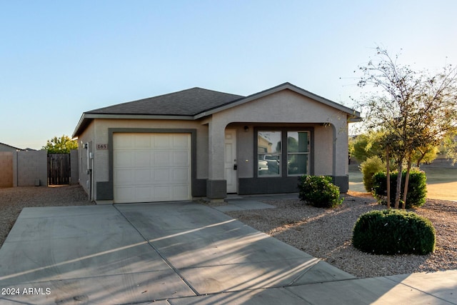 view of front of home featuring a garage