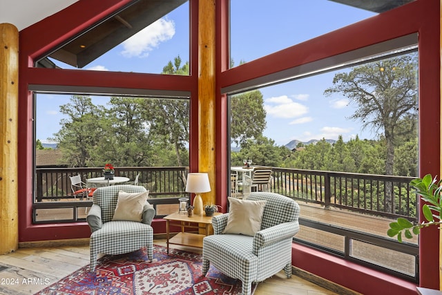 sunroom with plenty of natural light