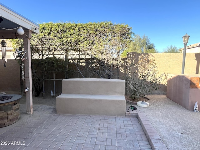 view of patio / terrace with fence