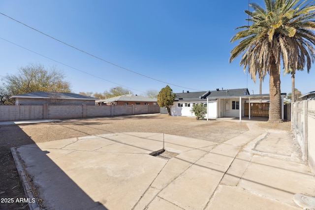 view of patio with a fenced backyard