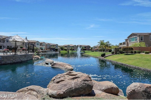 view of water feature